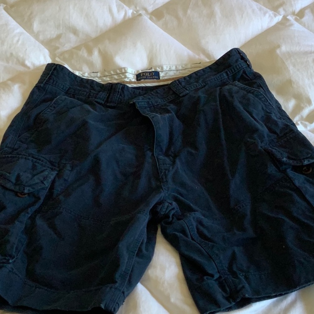 Sz 38 Polo Navy Blue Cargo Shorts